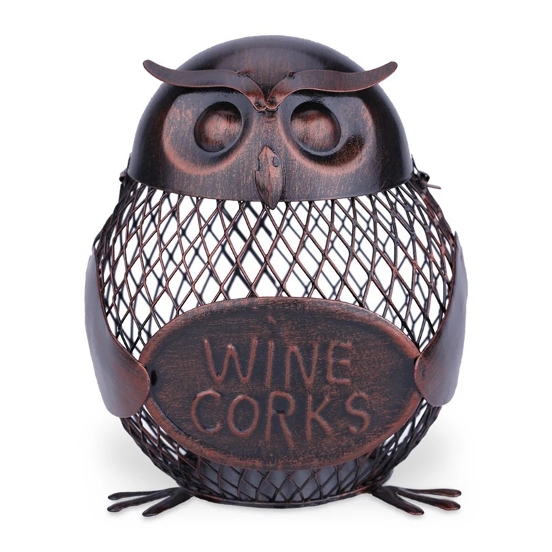 

Piggy Bank Owl Figurine Money Box Metal Coin Box Saving Box Home Decoration Crafts Gift for Coins New Year Decorations