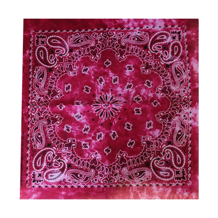 tie dye rose pink FOXMOTHER, новинка, хип-хоп, хлопок, 55 см* 55 см, черные, красные банданы с принтом пейсли для женщин/мужчин/мальчиков/девочек - Цвет: tie dye rose pink