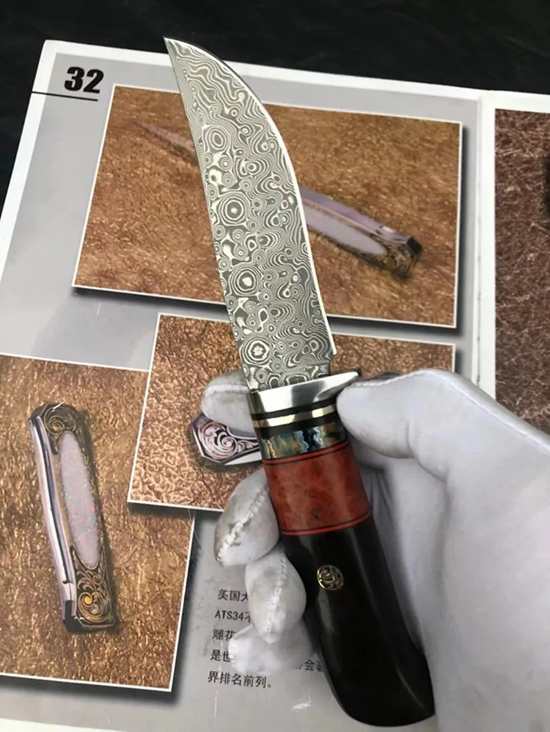 Рукоятка из черного дерева ручной работы с фиксированным лезвием | Инструменты