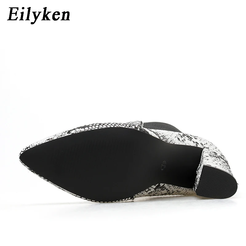 Eilyken женские ботильоны на высоком каблуке из искусственной кожи сексуальные