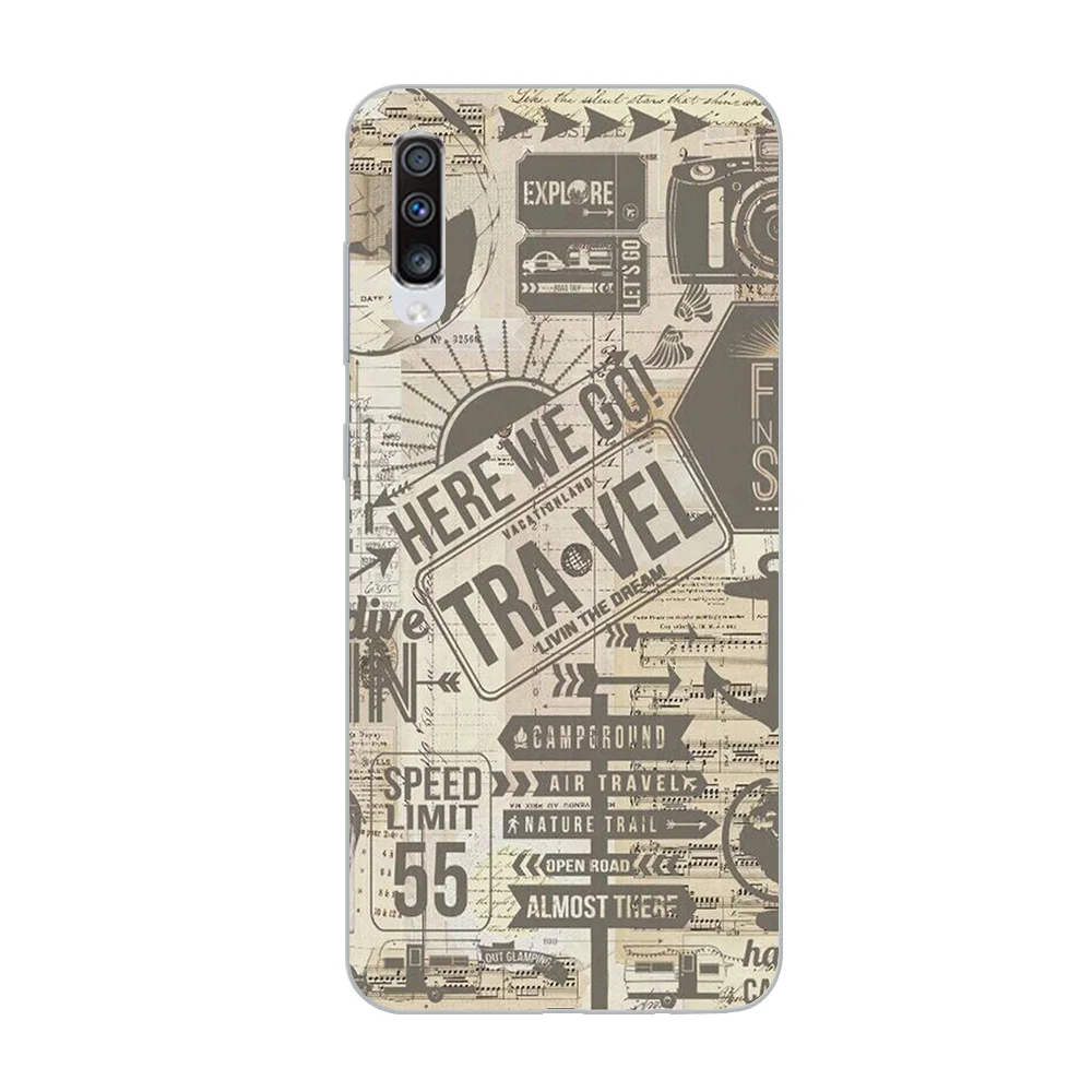 WM05753 Чехол для телефона ciciber для samsung Galaxy A50 A70 A80 A40 A30 A20 A60 A10 A20e, мягкий силиконовый чехол из ТПУ с картой мира, чехол для путешествий - Color: WM05753
