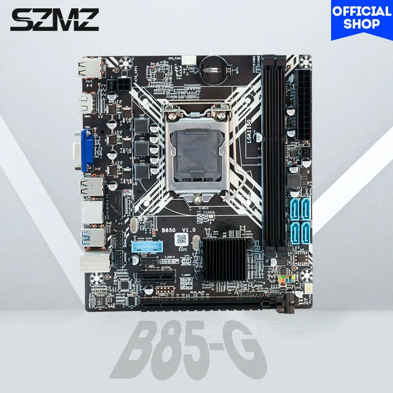 

SZMZ B85 Gaming PC Motherboard LGA 1150 Support DDR3 DDR3L RAM USB3.0 SATA3.0 Placa Mae 1150 Desktop Assembly Kit LGA1150