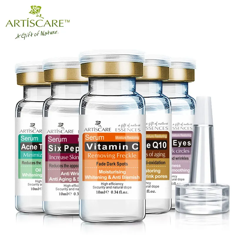 ARTISCARE сыворотка с антивозрастной эссенцией, роскошный набор, уход за кожей, лечение угрей, отбеливающий увлажняющий крем против морщин, 5 шт