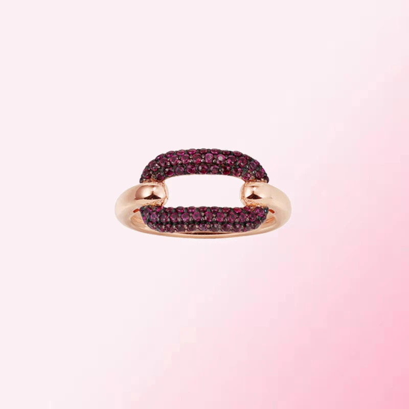 

1:1 Made 925 Sterling Silver Customized Couple Gift Lock Design Personalized Ring