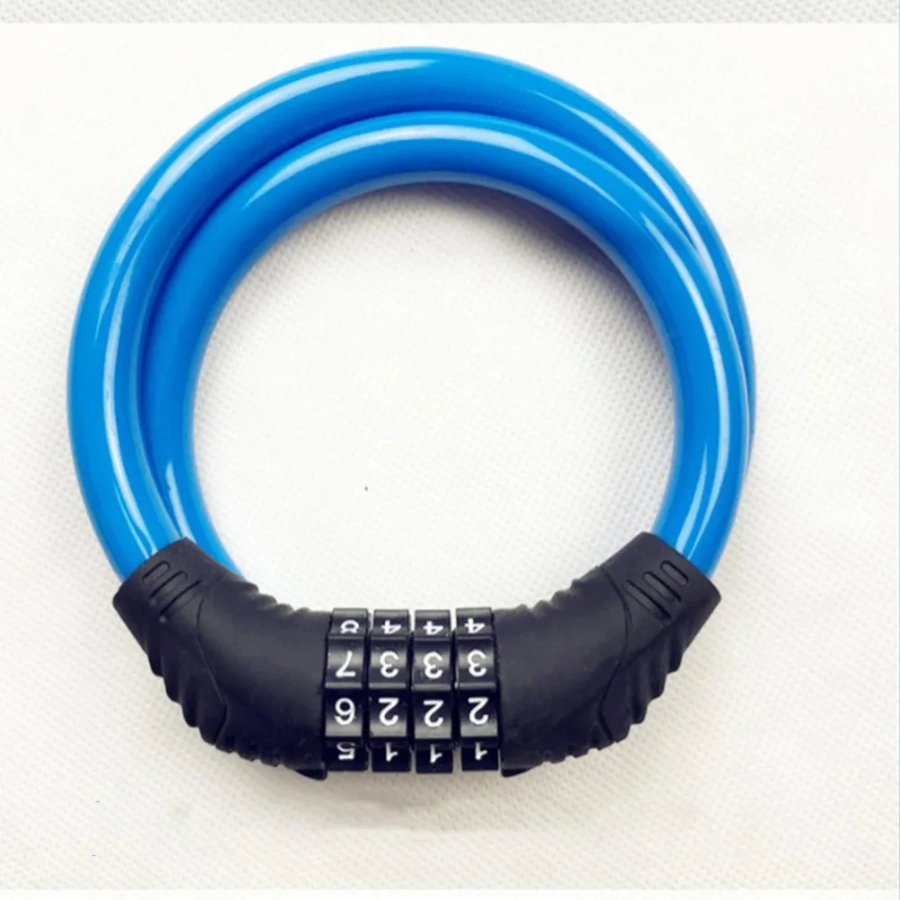 

4 Digit Steel Cable Lock Cycling Heavy Duty Cable Password Bike Cable Lock Cable Coded Chain Lock