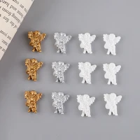 60pcs lot cute angel shape handmade resin Flat back beads diy jewelry garment keychain earring pendant accessory