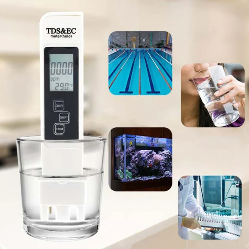 Измеритель температуры и проводимости LAMEZIA 0 15% ppm PH метр TDS цифровой тестер
