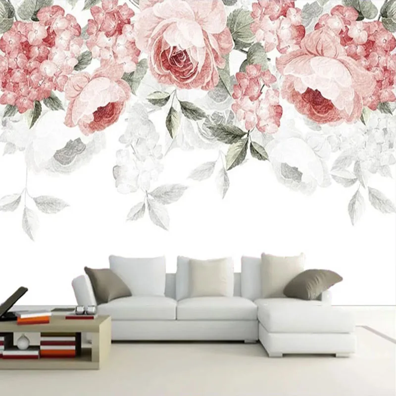 

Custom 3D Wallpaper Modern Watercolor Rose Flower Murals Living Room Bedroom Backdrop Home Decor Wall Painting Papel De Parede