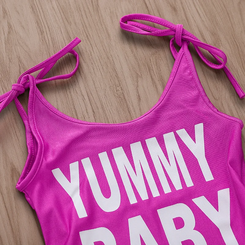 Yummy детское забавное трико боди для детей одежда девочек летняя детская розовая