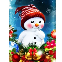 full square round diamond painting snowman 5d diy diamond embroidery cartoon mosaic christmas decorations for home