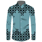 Полинезийская племенная роскошная дизайнерская модная мужская рубашка с длинным рукавом, модная уличная одежда, уютная Мужская рубашка с индивидуальным логотипом