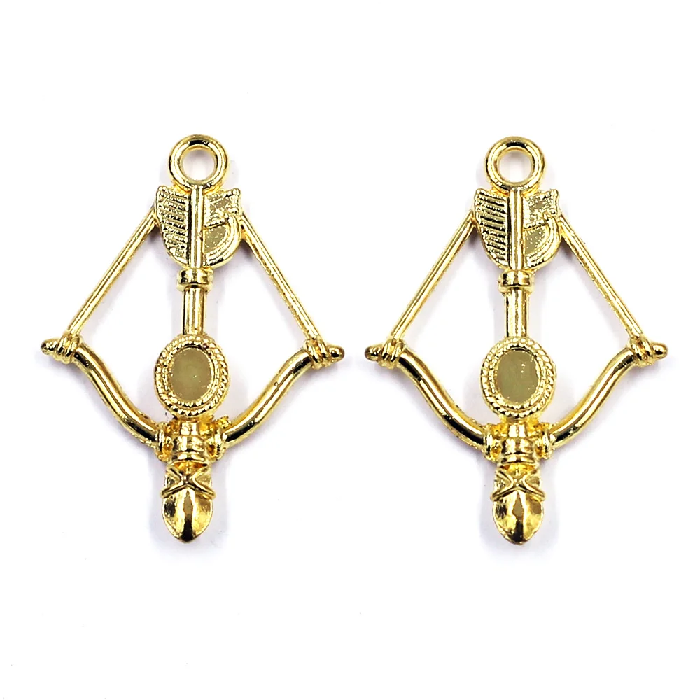 

10Pcs Pendants Cute Arrow Sport For Charms Necklaces Glod Plated Metal Alloy Jewelry DIY Finding 34x24mm