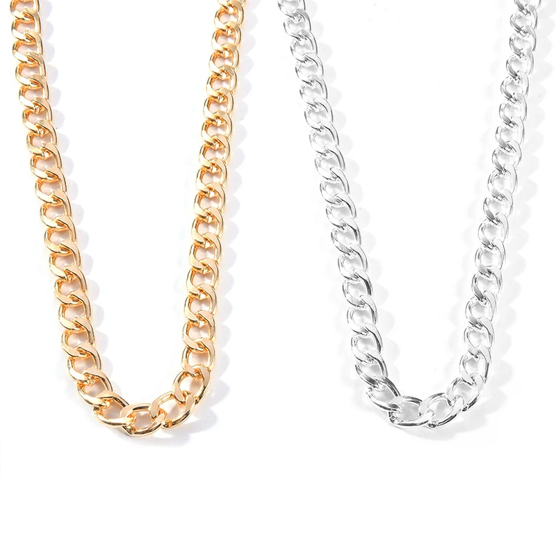 Модное простое ожерелье с цепочкой до ключицы женское золотое геометрическое