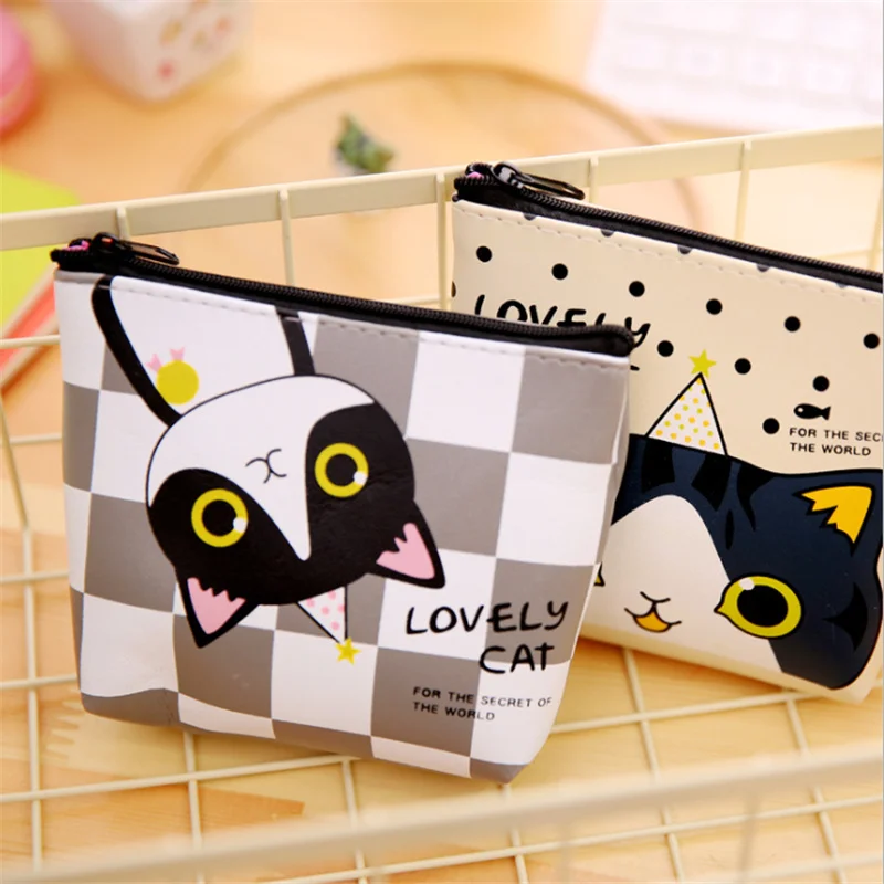 Кошелек для монет 10 см сумка чехол с милым котом Женский кошелек монет|silicone coin