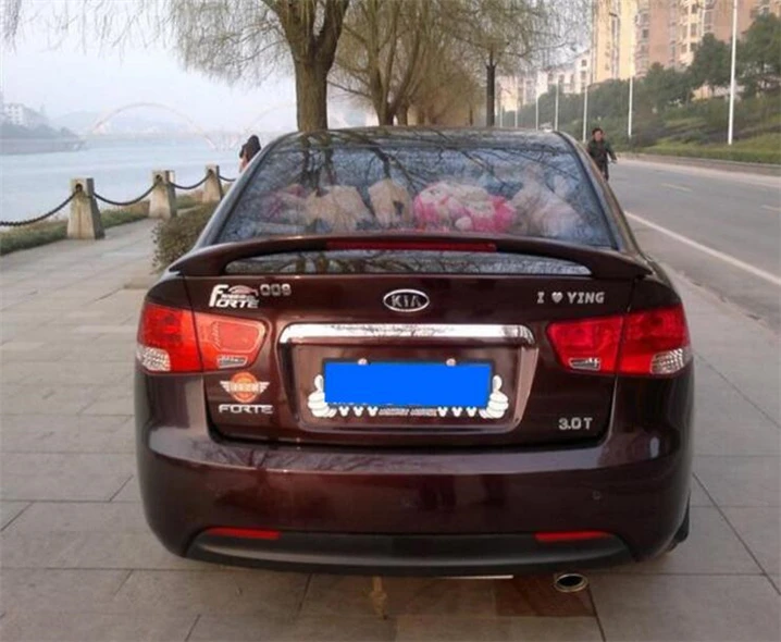 Для KIA FORTE спойлер 2011-2013 K3 с светильник высокого качества ABS Материал заднее крыло