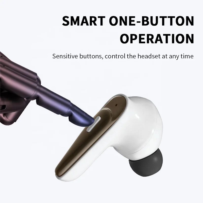 

TWS bluetooth wireless headset with microphone true wireless button sports subwoofer 5.0 wireless headset