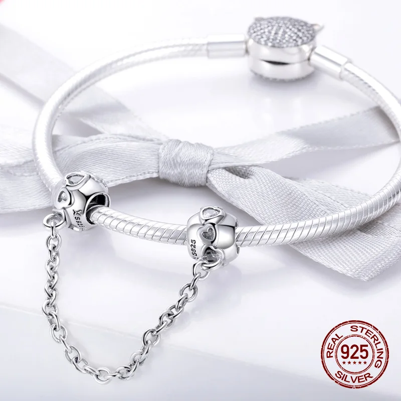 Шарм-цепочка из серебра 925 пробы с бусинами | Украшения и аксессуары