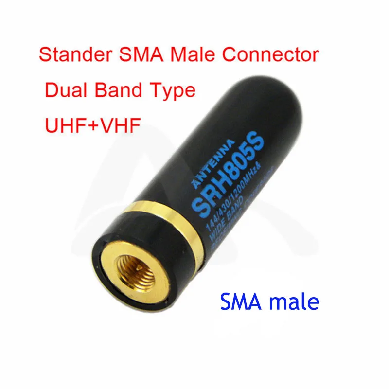 Антенна SRH805S SMA Female TNC BNC VHF UHF для BAOFENG UV-5R BF-888S Kenwood аксессуары двухсторонней