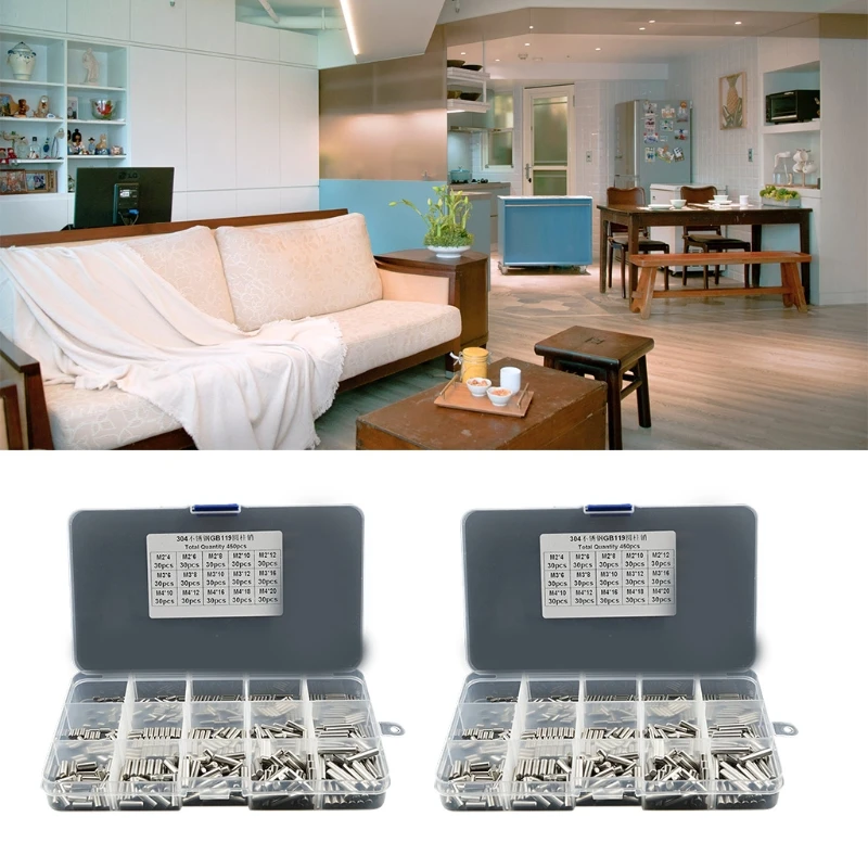 450x пружинный штифт из нержавеющей стали с прорезью M2M3M4 комбинированный набор