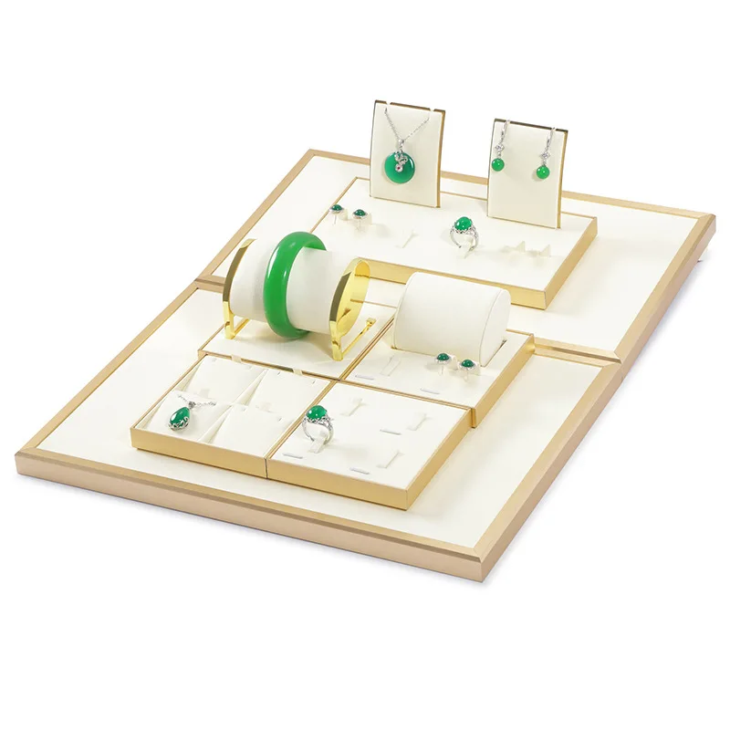 Metal jewelry display props ring necklace display stand earrings bracelet jade storage rack jewelry display tray