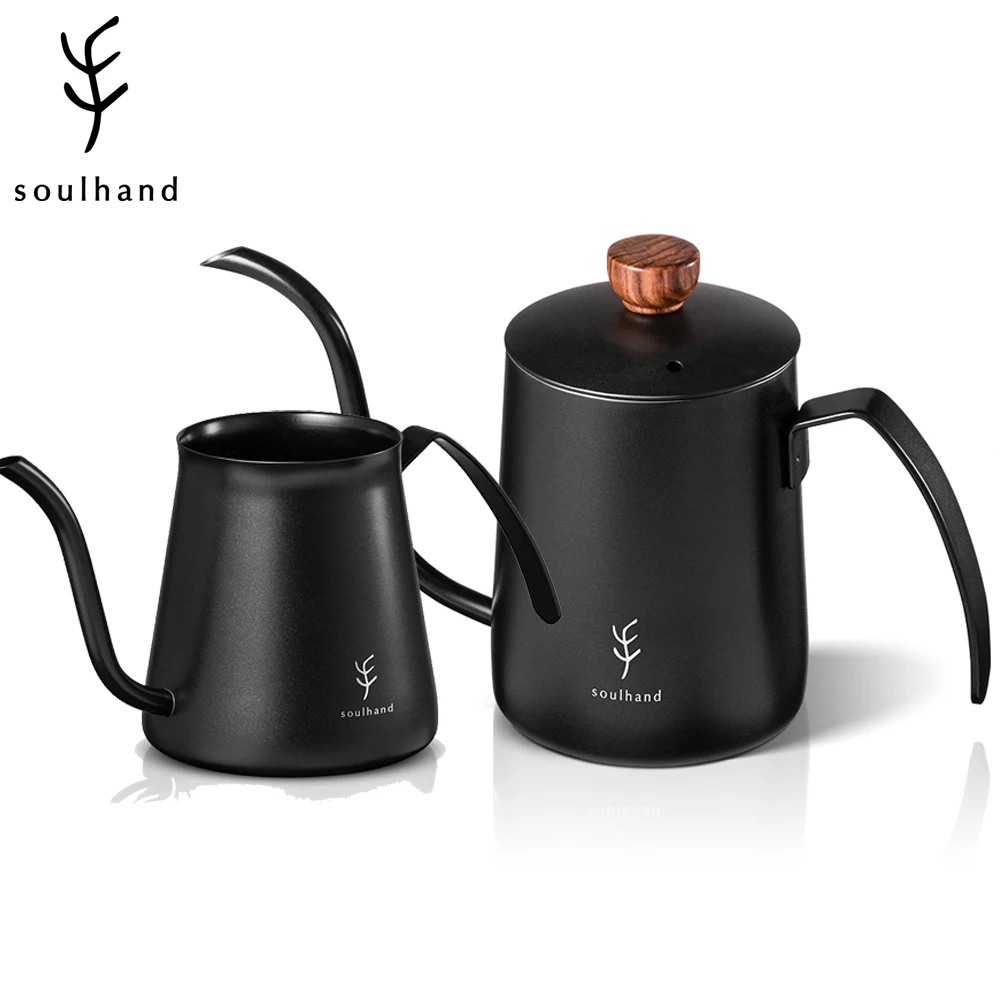 

600/350ml Drip Kettle Pour Over Coffee Tea Pot Food Grade Stainless Steel Gooseneck Spout Drip Kettle Swan Neck Thin Mouth