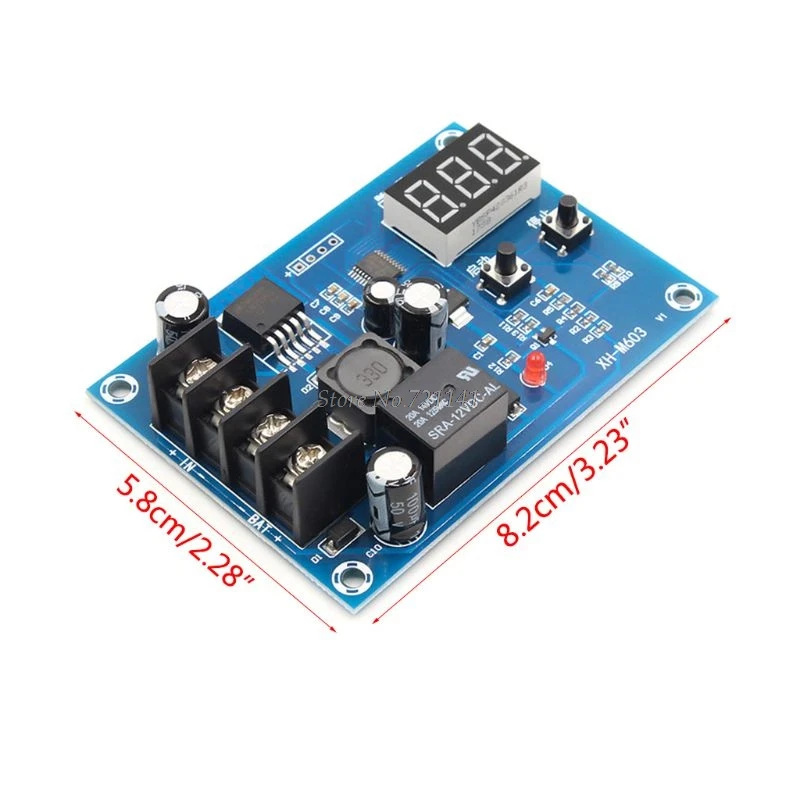 XH-M603 Charging Control Module Digital LED Display Storage Lithium Battery Charger Switch Protection Board 12-24V | Электронные