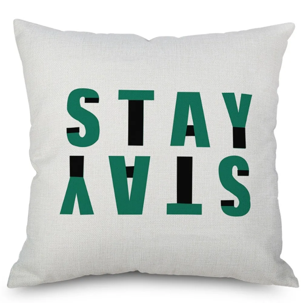 Горячая 45*45 см загадочная зеленая наволочка из полиэстера бросок с буквами