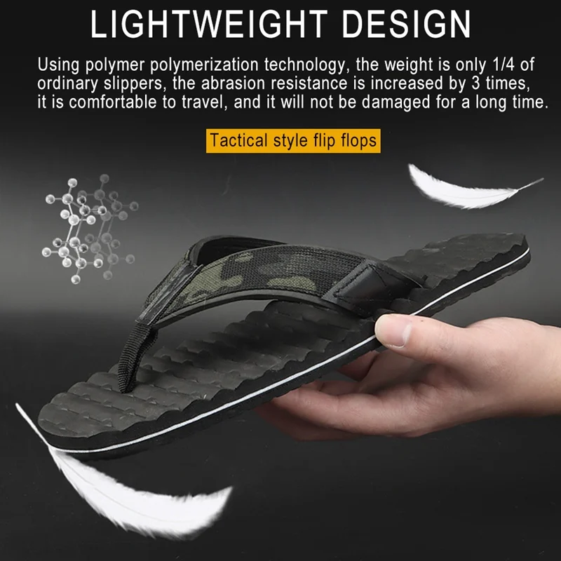 

Mens Flip Flops Sandals Bounce Back Quickly Not Easy to Deform Beach Flip Flops Flat Flip-Flops Beach Shoes