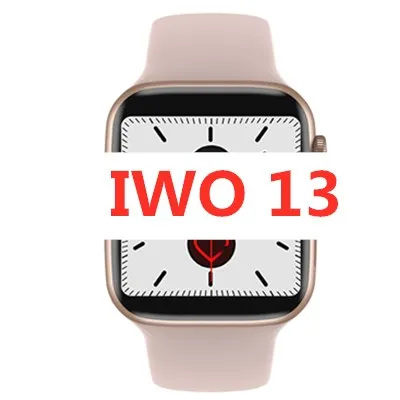 Pink iwo 13 Смарт часы 1:1 44 мм часы 5 IP68 водонепроницаемый T8 поддержка кровяного кислорода кровяное давление пульсометр умные часы - Цвет: Pink