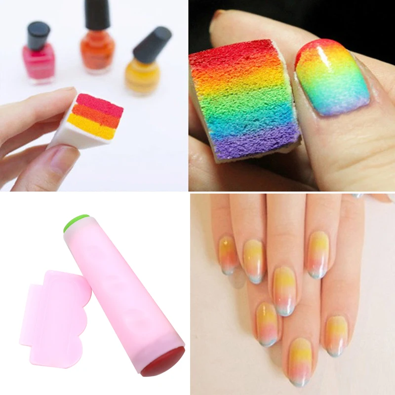 Инструмент для стемпинга ногтей градиентный цветной штамп дизайна скребок с