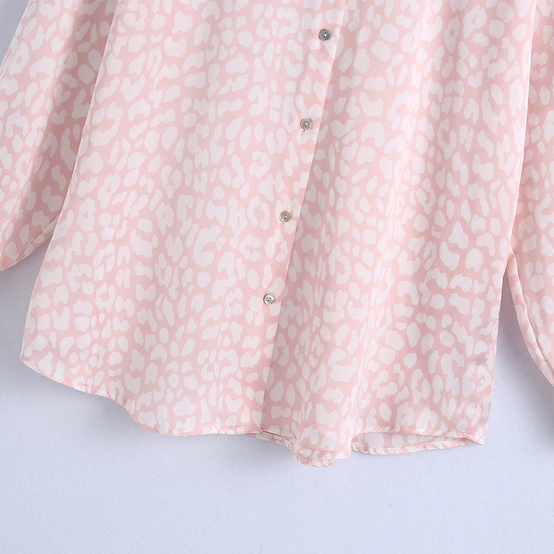 

Zoulv 2021 Spring and Autumn Women's Casual Lapel Long-sleeved Loose Shirt Printed Womens Tops