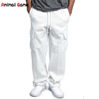 Спортивные брюки с несколькими карманами для мужчин и женщин, повседневные штаны в складку, одежда для мужчин, спортивные штаны