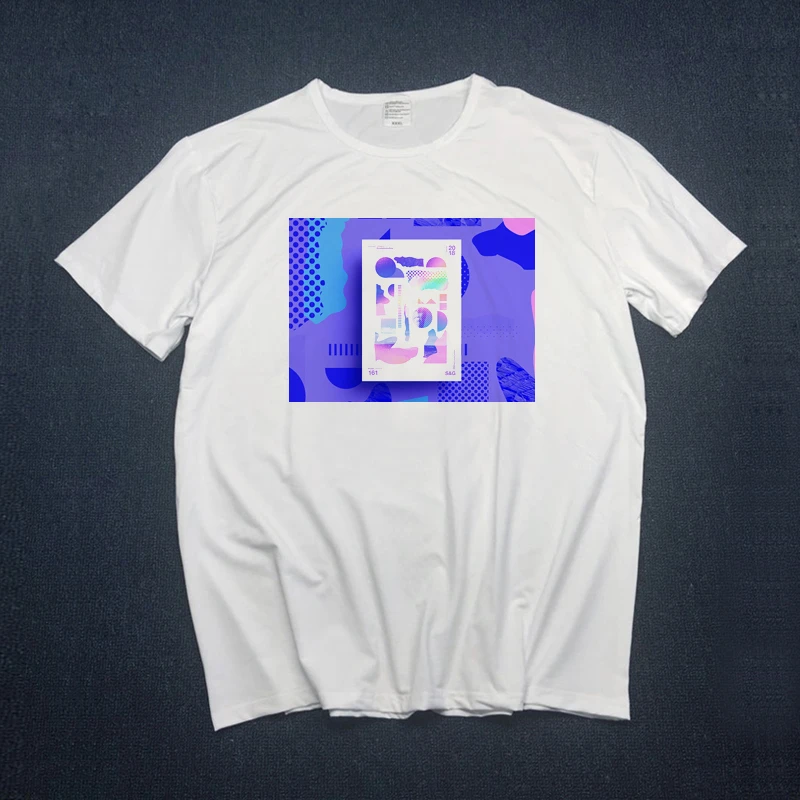 Vaporwave, Мужская футболка, аниме, футболка, топы для мальчиков, короткий рукав, футболка, одежда для мужчин, новинка, просто расцветка, Just Break It
