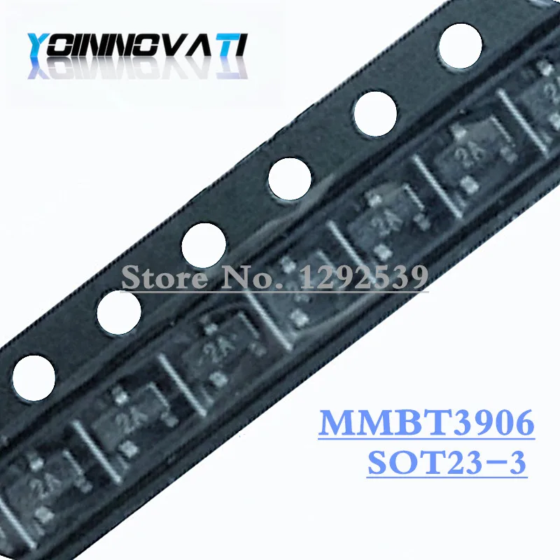 100 шт. MMBT3906 2A MMBT3906LT1G 3906 2N3906 200mA 40V SOT 23 SOT23 3 PNP SMD Triod новый оригинальный