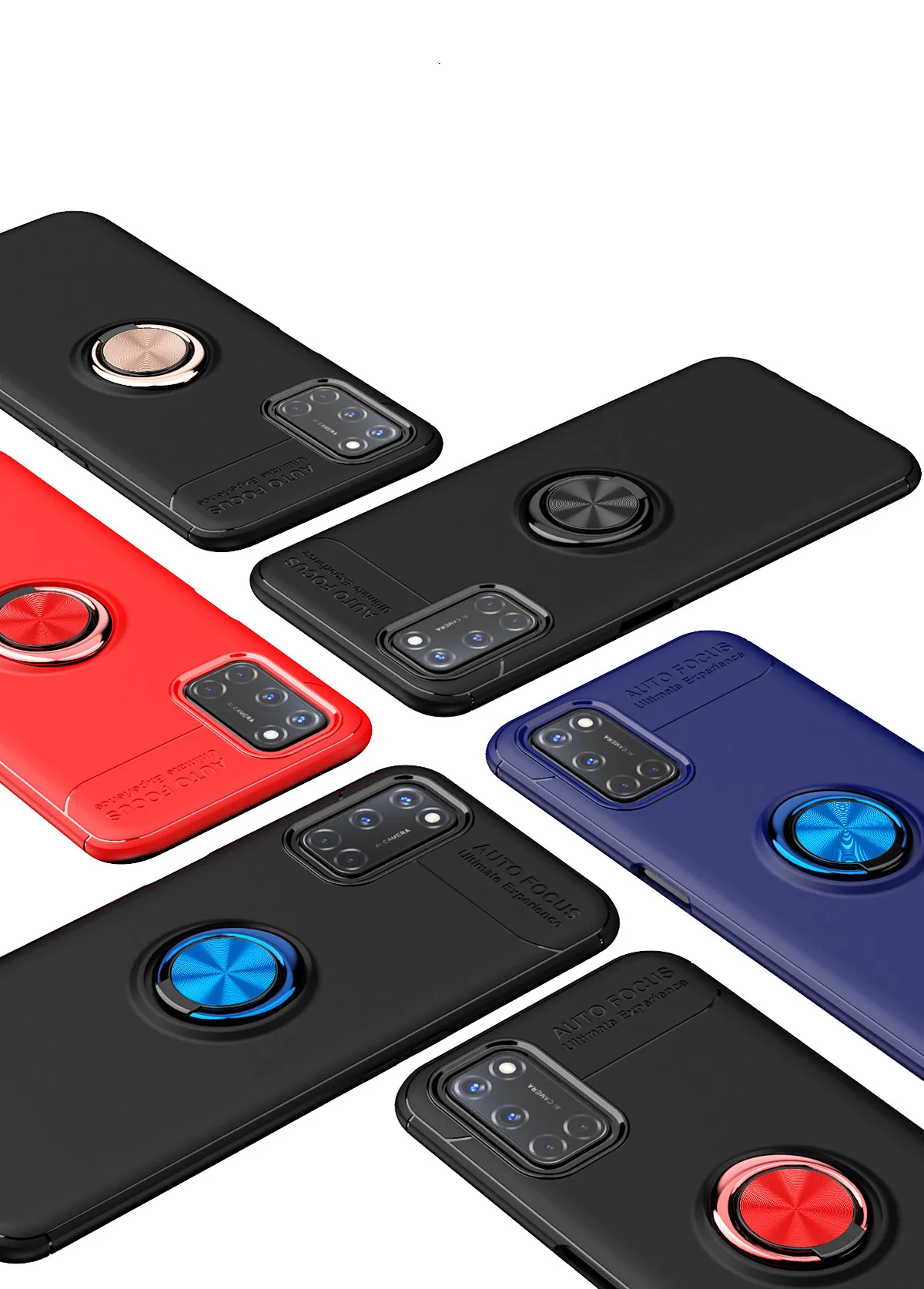 Shockproof Case For OPPO A52 Soft Silicone Magnetic Ring Phone Back Cover for Oppo Released 2020 Coque Bags Cases | Мобильные