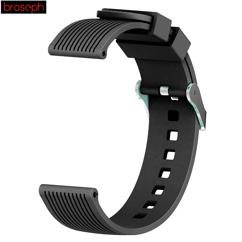 Black 20 мм ремешок для samsung galaxy Watch 42 мм силиконовый браслет для samsung galaxy watch Смарт часы браслет аксессуары - Цвет ремешка: Black