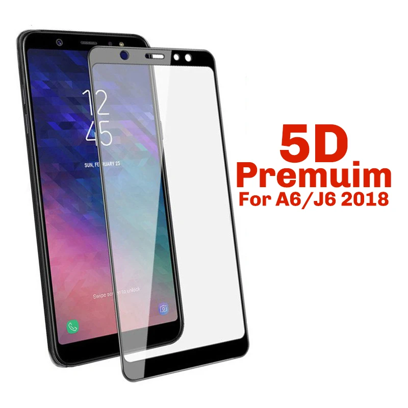 Asunflower 5D полное покрытие закаленное стекло для samsung Galaxy A6 2018 A9 J6 Защитная