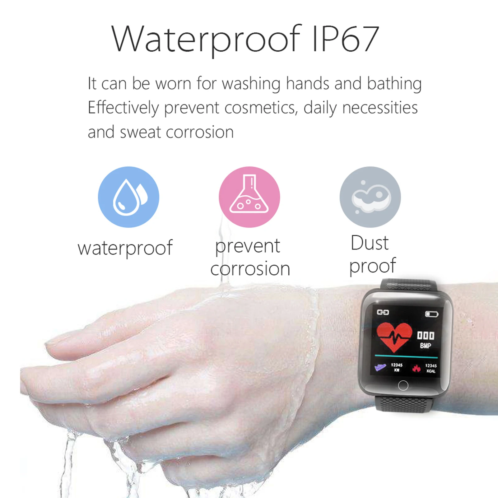 Smart Watch Men Women Smartband Blood Pressure Measurement Waterproof Fitness Tracker Bracelet Heart Rate Monitor Smartwatch