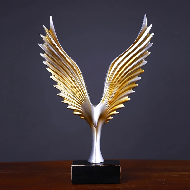 Абстрактные зеркальные крылья статуя слона фигурка животного художественная