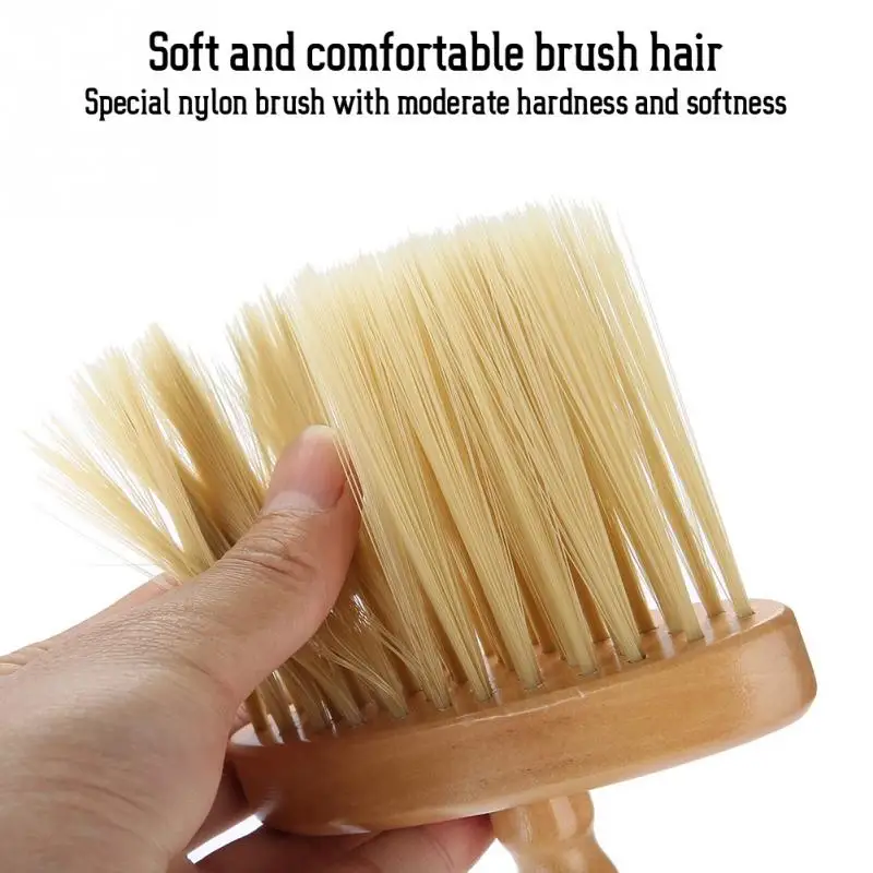 

Neck Face Duster Brush Hair Cleaning Wooden Sweep Brush Hair Cut Hairdressing Hair Cleaner Hairbrush Sweep Comb Tools Salon Shop