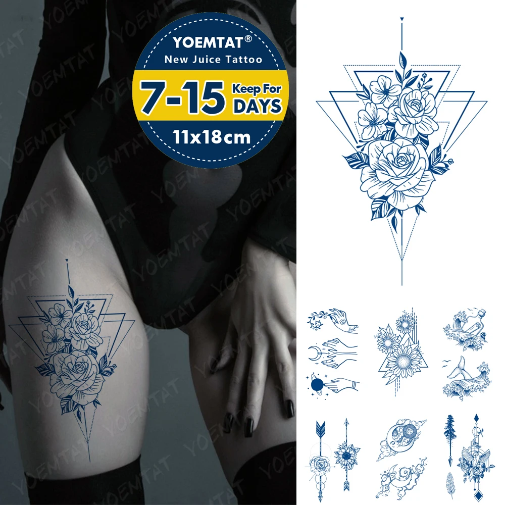 Тату временные женские Сок прочного чернил татуировки боди-арт
