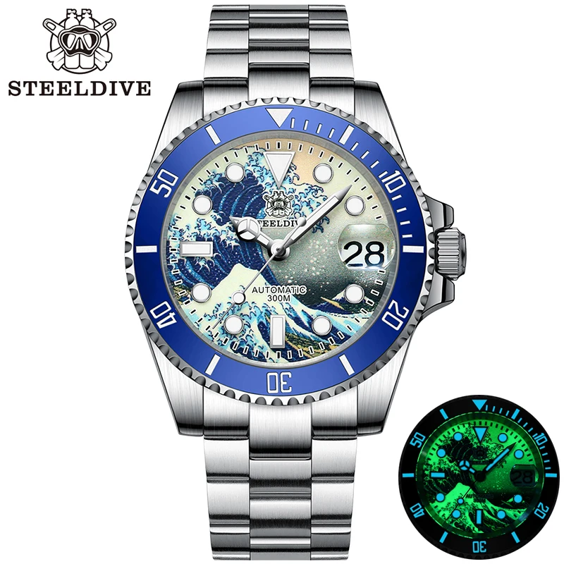 

Часы STEELDIVE SD1953J Мужские механические, водонепроницаемые до 300 м