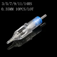 emalla 10pcs disposable semi permanent makeup tattoo needles cartridge for tattoo gun art supplies 3rs5rs7rs9rs11rs14rs