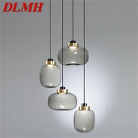 dlmh nordic pendant light modern simple led lamps fixtures for home decorative dining room