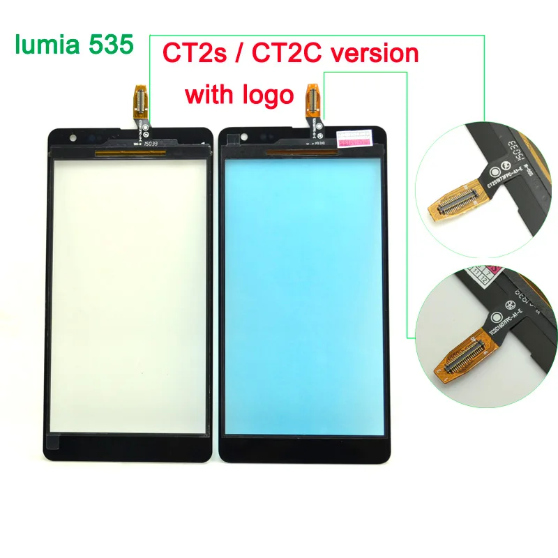 

Clear Stock 5.0" For Nokia Microsoft Lumia 535 N535 CT2S1973 CT2C1607 touch screen glass digitizer glass Panel lcd parts