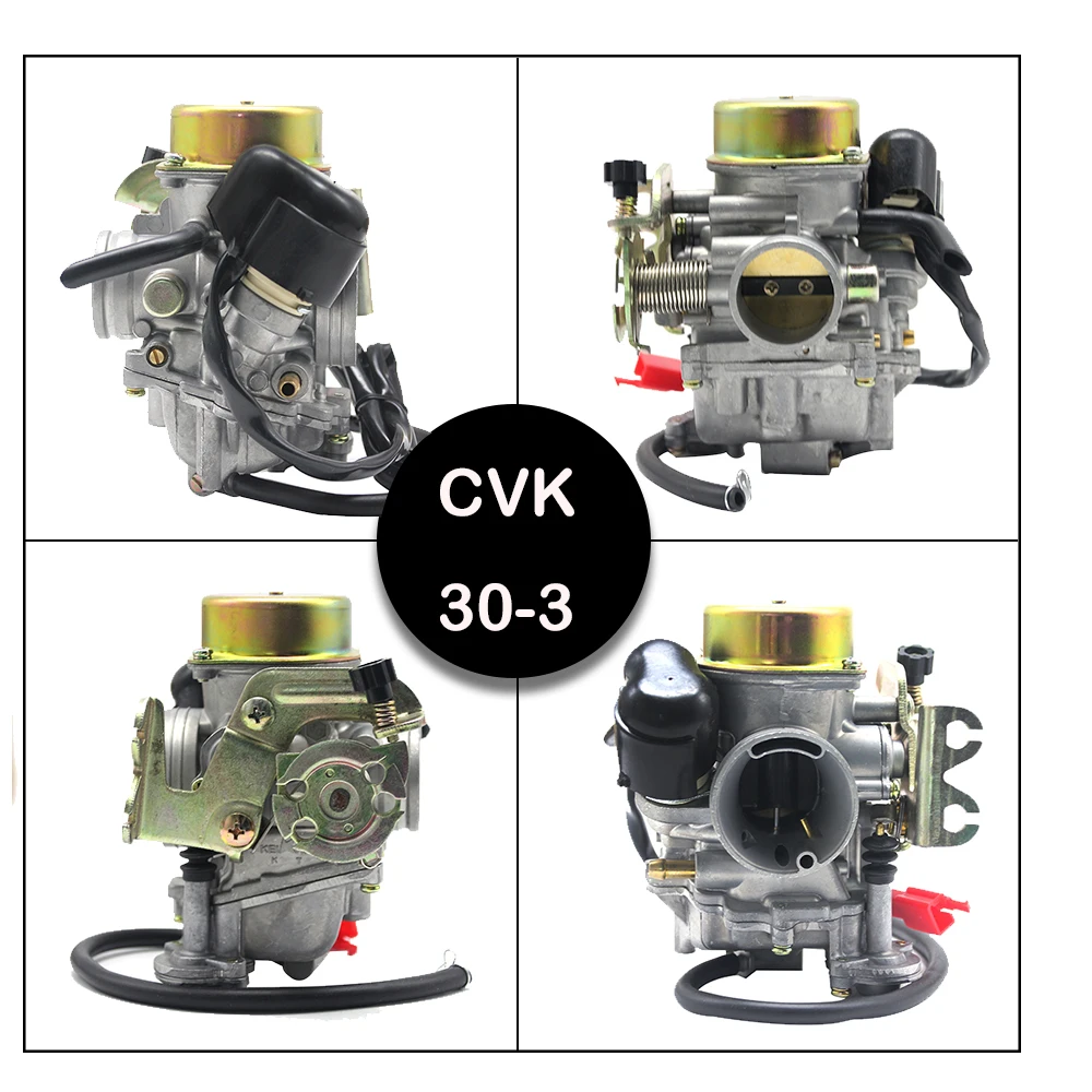 

Alconstar- Carburetor CVK30 with heater for Scooter For ATV UTV MANCO TALON Linhai Aeolus VOG BIGHORN 260 300 tank 260 YP250