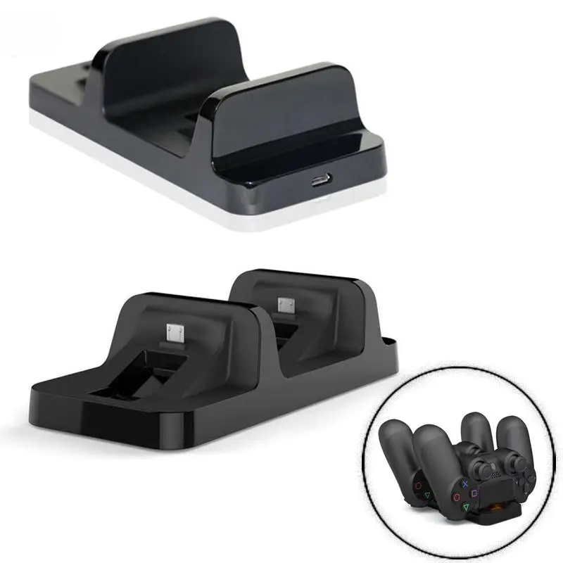 

USB Dual Charge Dock Gaming Controller Charging Stand Holder for Sony Play Station 4 PS4 Wireless Gamepad Controle Charger