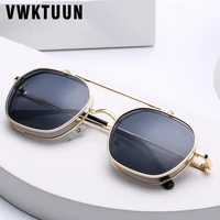 vwktuun clip on sunglasses men steampunk sun glasses for women retro flip up eyeglasses gothic eyewear punk men hip hop glasses
