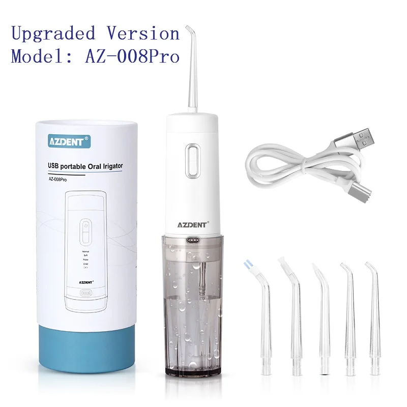 Brown 200 мл портативный складной ирригатор для полости рта, USB Перезаряжаемый, 4 режима, водостойкая зубная нить для полива - Цвет: Brown