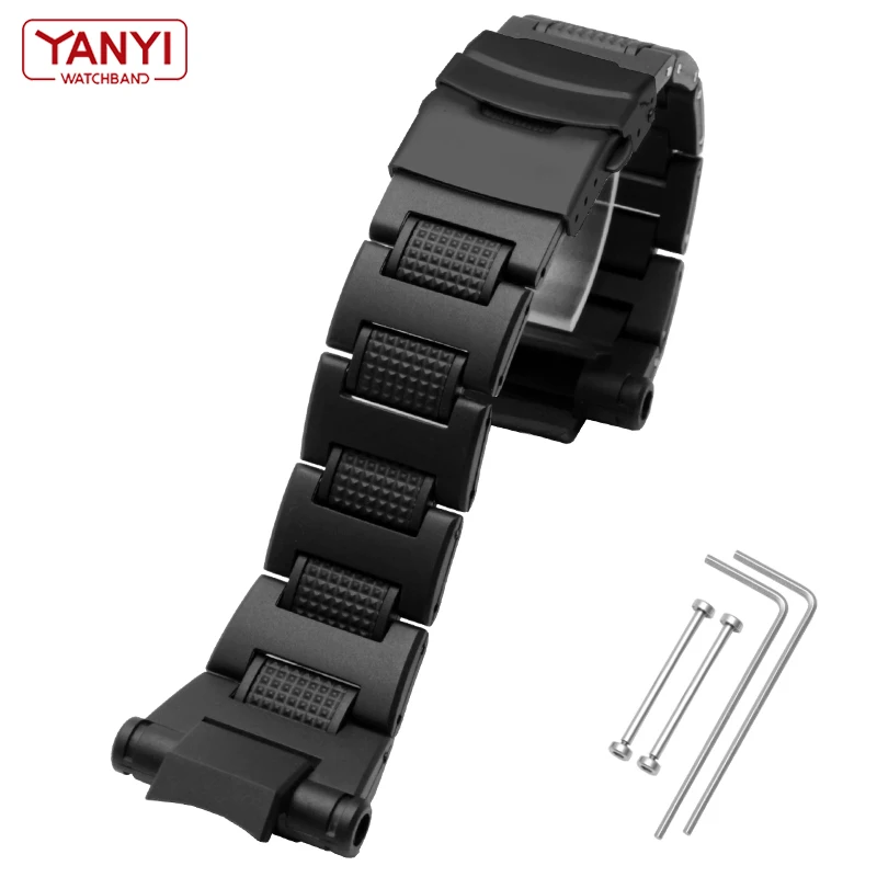 Plastic wathband for casio GW-A1100FC GW-A1000 GW-4000 GA-1000 watch strap watches bracelet mens sport wristwatches band